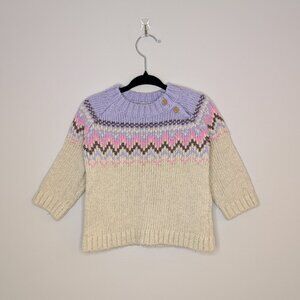 💙 2 for 15 💙 H&M Knit Sweater | Girly Pastel Fair isle